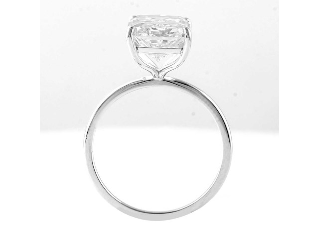 14 karaat witgouden ring met 5,04 ct. diamant - afbeelding 4 van  6