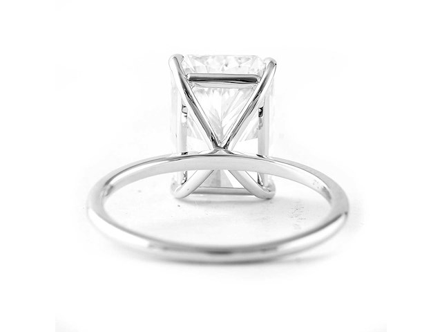 14 karaat witgouden ring met 5,04 ct. diamant - afbeelding 5 van  6