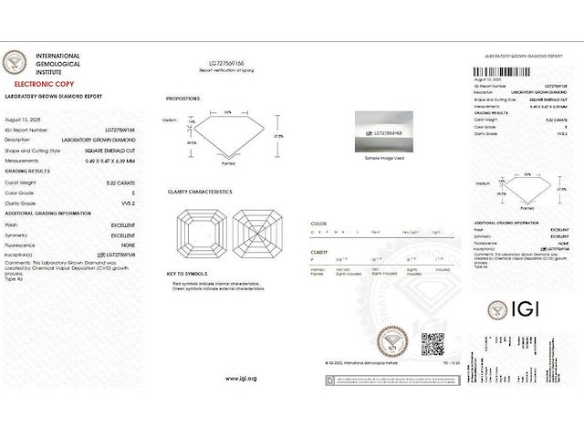 14 karaat witgouden ring met 5,22 crt. diamant - afbeelding 2 van  9