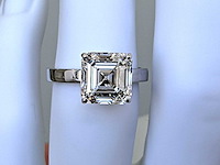 14 karaat witgouden ring met 5,22 crt. diamant - afbeelding 6 van  9