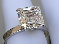 14 karaat witgouden ring met 5,22 crt. diamant - afbeelding 3 van  7
