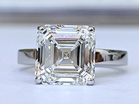 14 karaat witgouden ring met 5,22 crt. diamant - afbeelding 1 van  9