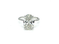 14 karaat witgouden ring met 5,31 ct. diamant - afbeelding 3 van  3
