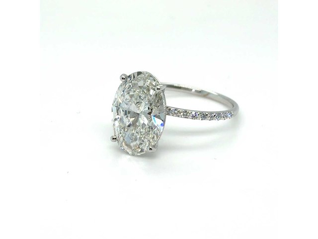 14 karaat witgouden ring met 5,31 ct. diamant - afbeelding 1 van  7