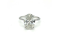 14 karaat witgouden ring met 5,31 ct. diamant - afbeelding 4 van  7