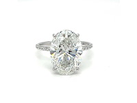 14 karaat witgouden ring met 5,31 ct. diamant - afbeelding 5 van  7