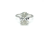 14 karaat witgouden ring met 5,31 ct. diamant - afbeelding 7 van  7