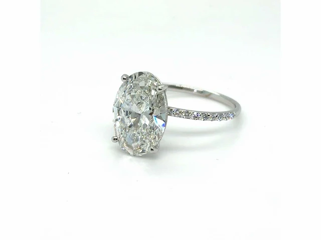14 karaat witgouden ring met 5,31 ct. diamant - afbeelding 1 van  7