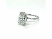 14 karaat witgouden ring met 5,31 ct. diamant