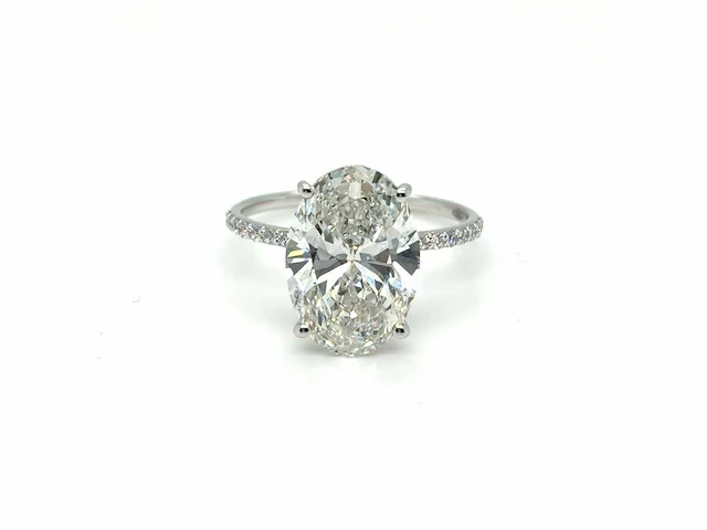 14 karaat witgouden ring met 5,31 ct. diamant - afbeelding 4 van  7
