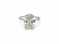 14 karaat witgouden ring met 5,31 ct. diamant - afbeelding 4 van  7