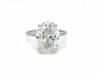 14 karaat witgouden ring met 5,31 ct. diamant - afbeelding 5 van  7