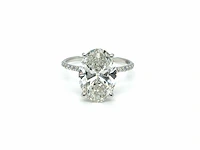 14 karaat witgouden ring met 5,31 ct. diamant - afbeelding 7 van  7