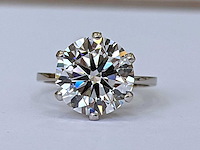 14 karaat witgouden ring met 6,16 crt diamant - afbeelding 7 van  7