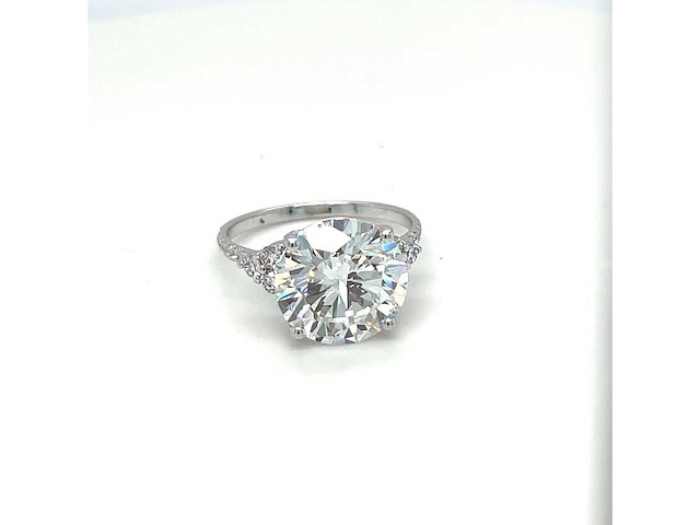 14 karaat witgouden ring met 6,21 crt. diamant - afbeelding 12 van  14