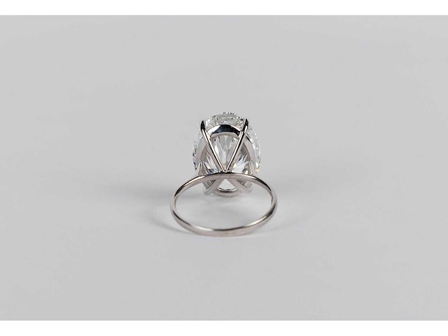 14 karaat witgouden ring met 8,07 crt. diamant - afbeelding 6 van  6