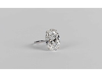 14 karaat witgouden ring met 8,07 crt. diamant - afbeelding 2 van  5