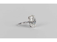 14 karaat witgouden ring met 8,07 crt. diamant - afbeelding 3 van  5