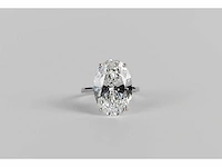 14 karaat witgouden ring met 8,07 crt. diamant