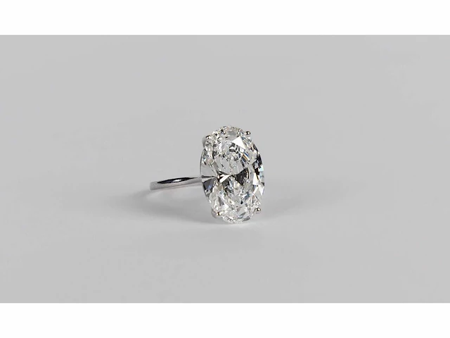 14 karaat witgouden ring met 8,07 crt. diamant - afbeelding 3 van  6