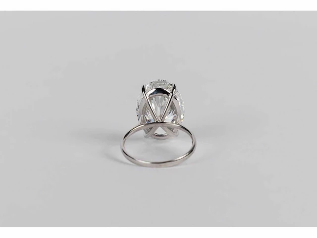 14 karaat witgouden ring met 8,07 crt. diamant - afbeelding 6 van  6