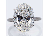 14 karaat witgouden ring met 9,86 ct. diamant - afbeelding 3 van  4