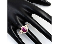 14 karaats geelgouden ring met 2,77 crt. diamant - afbeelding 2 van  2
