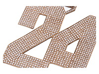14 karaats roodgouden hanger met pave bezet met diamant - afbeelding 8 van  8