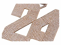 14 karaats roodgouden hanger met pave bezet met diamant - afbeelding 8 van  8
