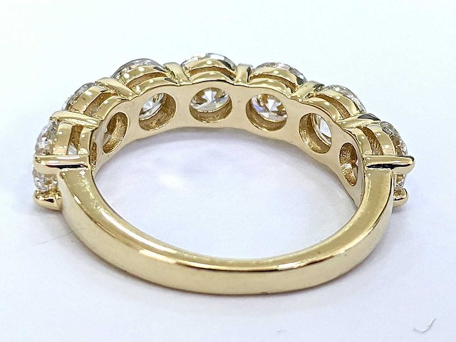 14 krt. geel gouden ring met diamant 3,39 crt. - afbeelding 3 van  5