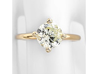 14 krt geel gouden ring met natuurlijke diamant 1,01 crt - afbeelding 3 van  6