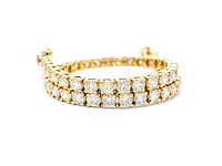 14 krt geel gouden tennis armband met natuurlijke diamant 4,10 crt - afbeelding 3 van  7