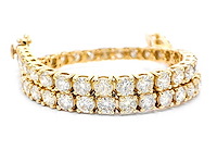14 krt geel gouden tennis armband met natuurlijke diamant 4,10 crt