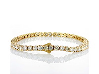 14 krt. geelgouden armband met 8,18 crt. diamant naturel - afbeelding 4 van  5