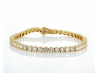 14 krt. geelgouden armband met 8,18 crt. diamanten naturel