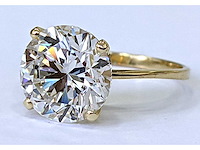 14 krt gouden ring met diamant 4,01 crt