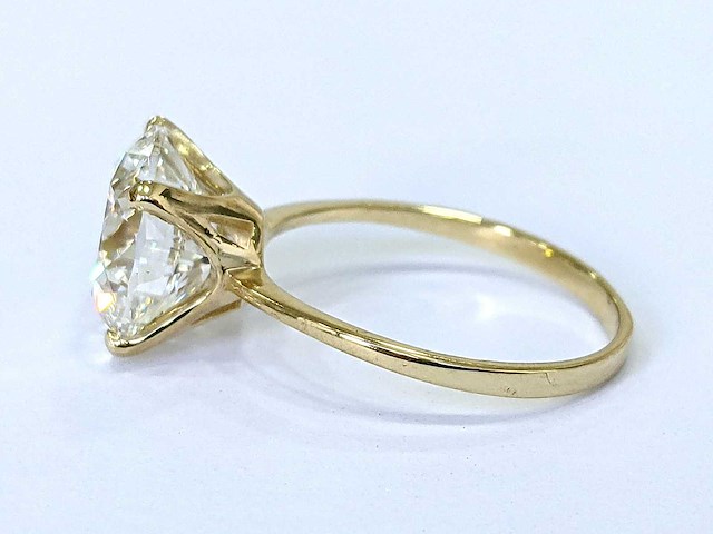 14 krt gouden ring met diamant 4,01 crt - afbeelding 6 van  9