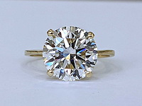 14 krt gouden ring met diamant 4,01 crt - afbeelding 7 van  9