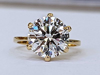 14 krt gouden ring met diamant 6,98 crt - afbeelding 6 van  9
