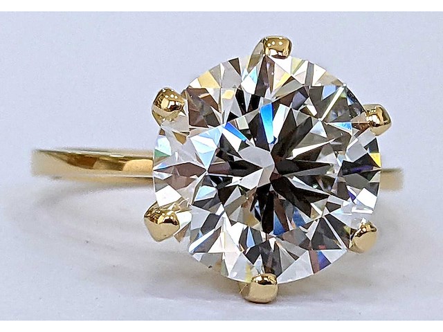 14 krt gouden ring met diamant 6,98 crt - afbeelding 1 van  9