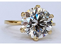 14 krt gouden ring met diamant 6,98 crt - afbeelding 1 van  9