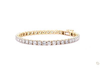 14 krt gouden tennis armband met diamant 10,00 crt - afbeelding 3 van  7