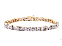 14 krt gouden tennis armband met diamant 10,00 crt - afbeelding 5 van  7