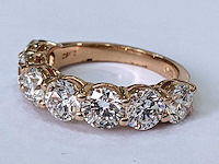 14 krt. rose gouden ring met diamant 3,41 crt. - afbeelding 8 van  8