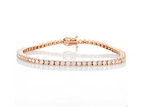 14 krt rose gouden tennis armband met natuurlijke diamant 3,41 crt