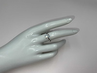 14 krt. wit gouden ring met diamant 1,51 crt. naturel - afbeelding 2 van  5