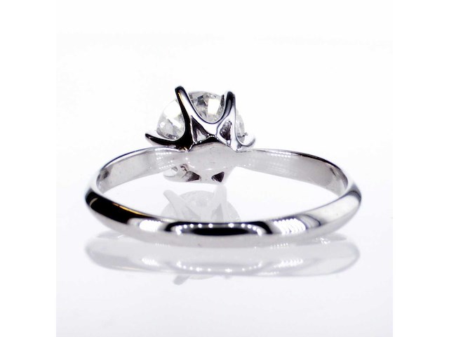 14 krt. wit gouden ring met diamant 1,51 crt. naturel - afbeelding 3 van  4