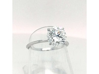 14 krt. wit gouden ring met diamant 3,00 krt. - afbeelding 1 van  10