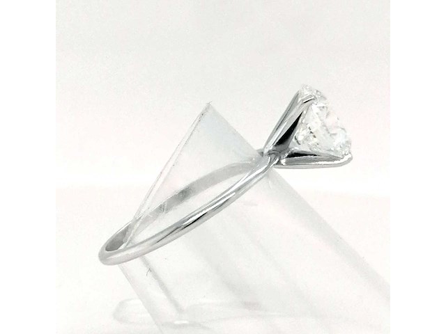 14 krt. wit gouden ring met diamant 3,00 krt. - afbeelding 4 van  10