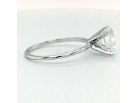 14 krt. wit gouden ring met diamant 3,00 krt. - afbeelding 2 van  3